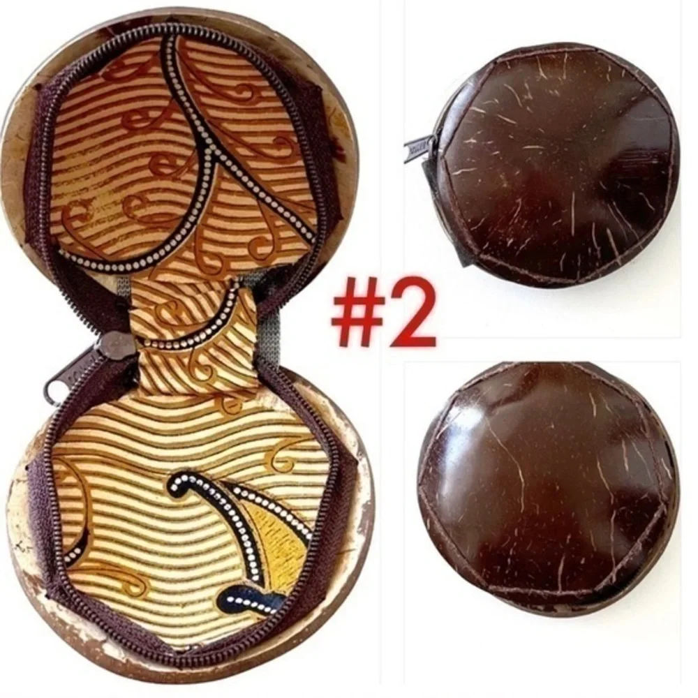 5 for $25! Coconut Shell Coin Purse! Miny Purse! Handcrafted!